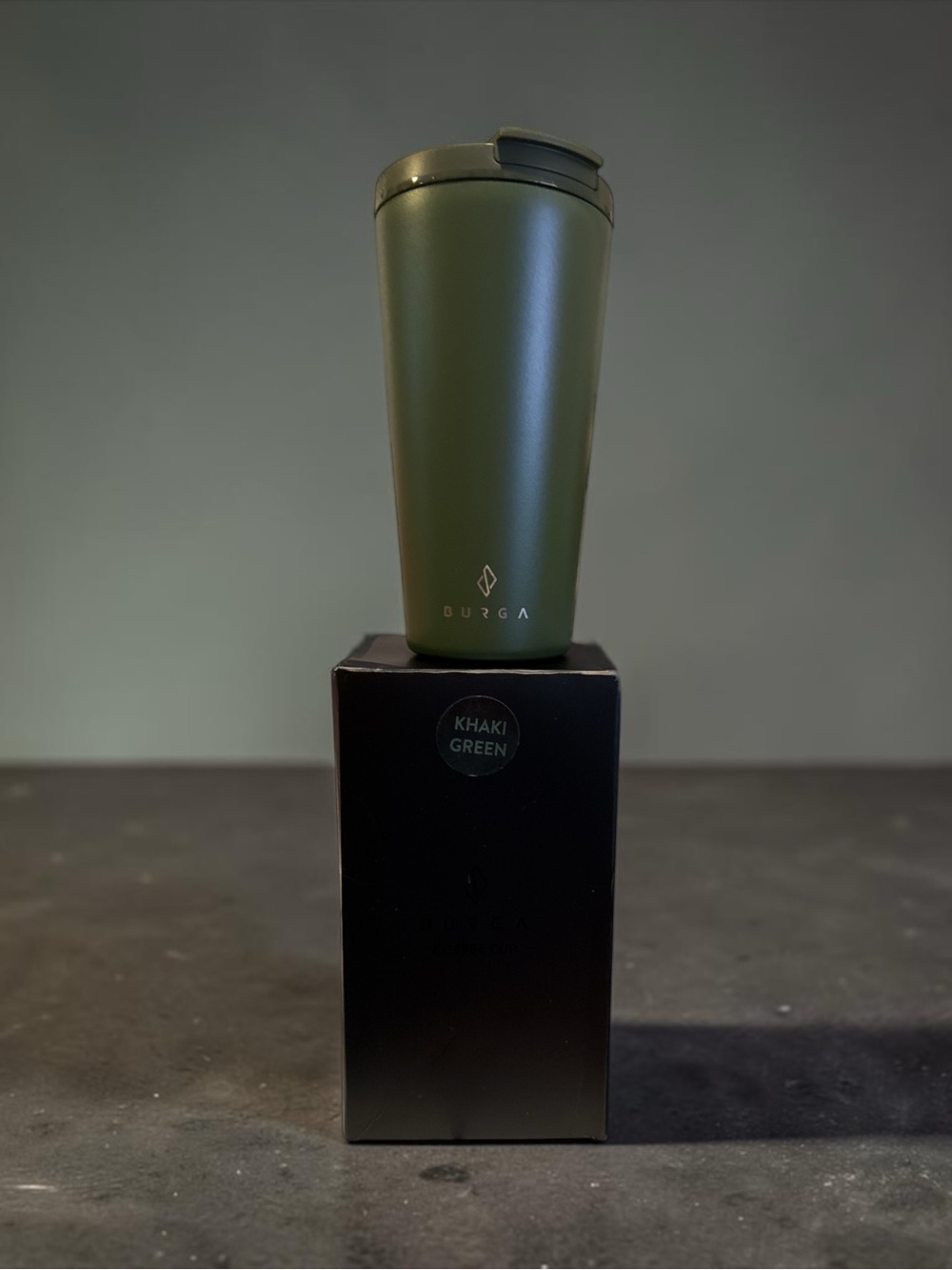 Burga Khaki Green Insulated Travel Mug